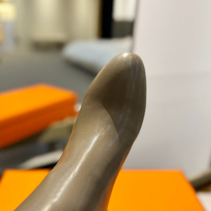 STORY BOOT 85MM IN PEANUT BROWN CALFSKIN