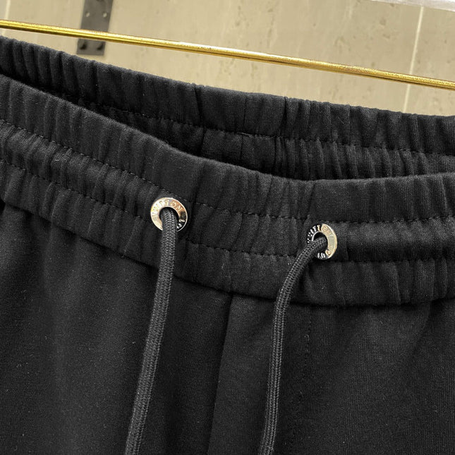 LV CASUAL SHORTS BLACK COTTON STRETCH FABRIC 239609