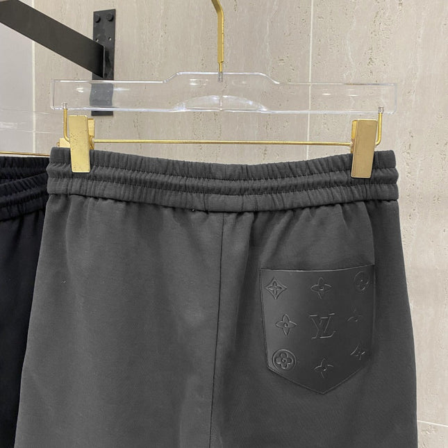 LV CASUAL SHORTS DARK GRAY COTTON STRETCH FABRIC 239610